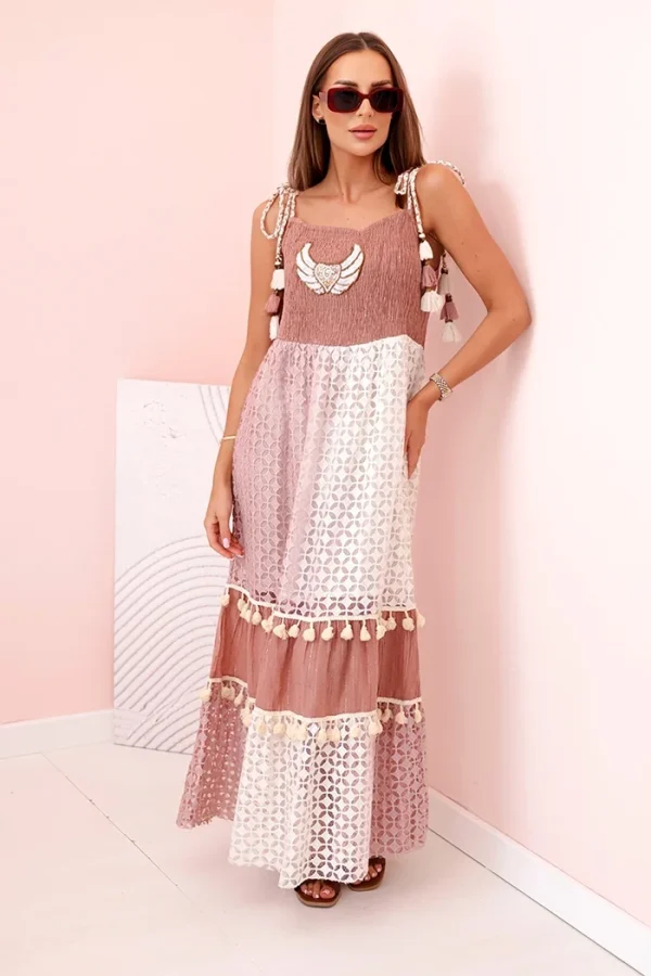 Dámske boho šaty s ramienkami