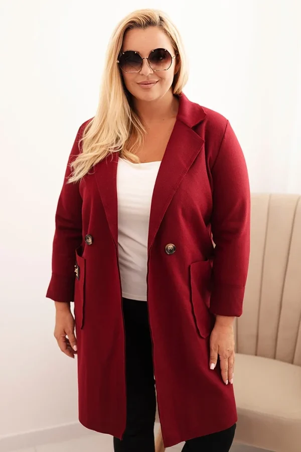 Dámsky elegantný kabát Plus Size